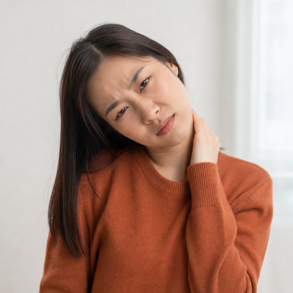 落枕相關示意